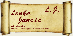 Lenka Jančić vizit kartica